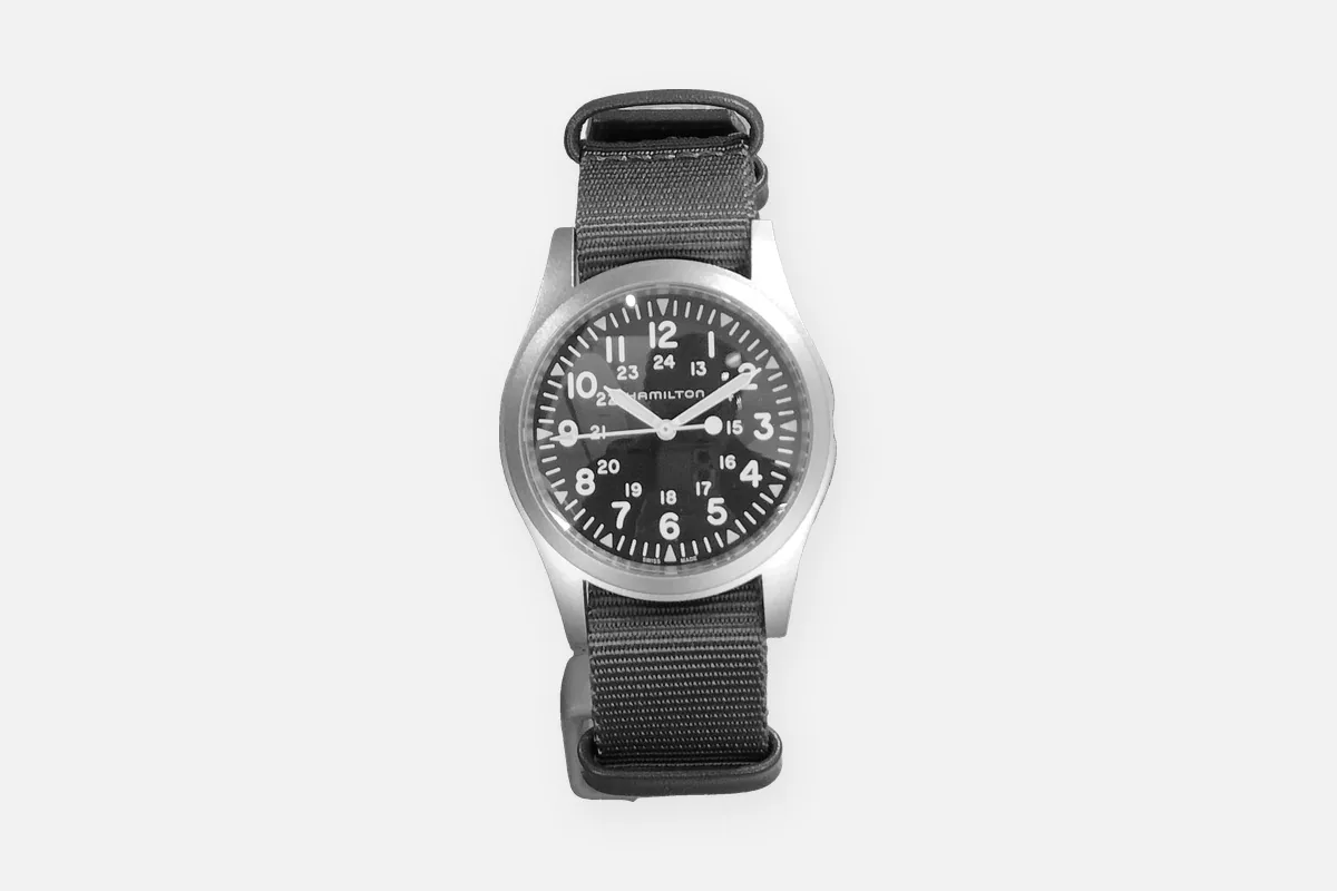 Hamilton Khaki Field watch on a NATO style strap