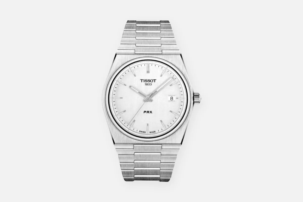 Tissot PRX watch with an integrated steel bracelet
